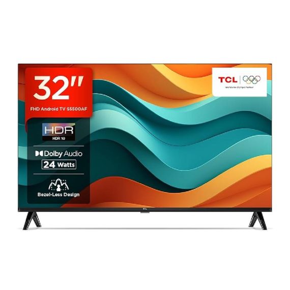 TCL 79.97 cm (32 inches) FHD Smart Android LED TV 32S5500AF