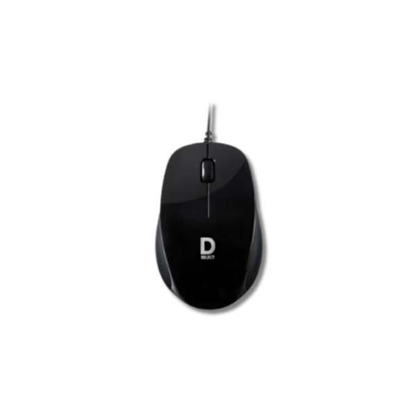 D SELECT Wired Mouse DS111-Black with USB Type A Connector