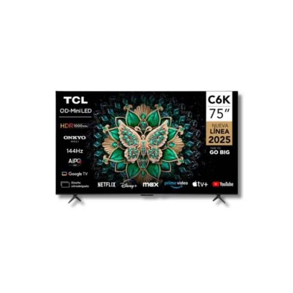 TCL 75 Inch QLED-MiniLED TV Smart Google TV, 4K Resolution (75C6K)