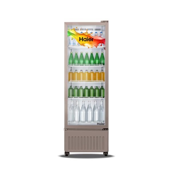 Haier HVC-405GT5, 5 Star, Touch LED Visi Cooler Glass Door, Adjustable Shelves, Single Door Commercial Refrigerator (405 L, White)