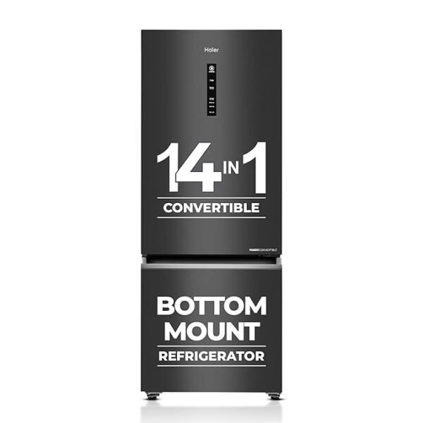 Haier 445L Bottom Mount Refrigerator Graphite Black 2 Star HRB-4952BGK-P