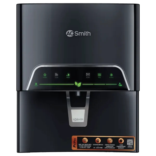 AO Smith ProPlanet P4 Pro 5L RO + SCMT Water Purifier with Advance Recovery Technology (Black)