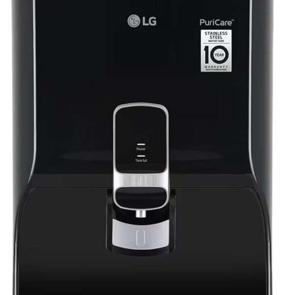 LG WW131NP 8L RO + Carbon Filter Water Purifier, Stainless Steel Water Tank, Digital Sterilizing Care, Multi Stage Filtration Process, (Black)