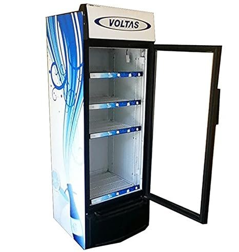 Voltas VC450 Frost Free Visi Cooler Single Door, 450 Liters, Black VC GT 450 SD PE METALLIC GREY