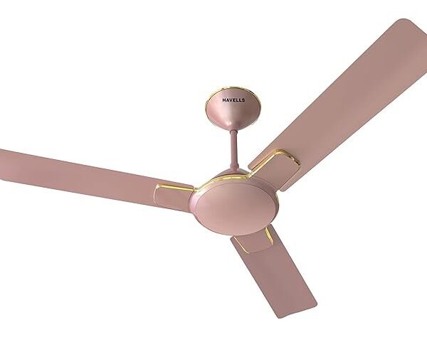 Havells Enticer Premium Design 1200 mm Ceiling Fan, Wider Blades, Metallic Finish for Living & Bedroom Interiors, Rose Gold (FHCEN2SROG48)