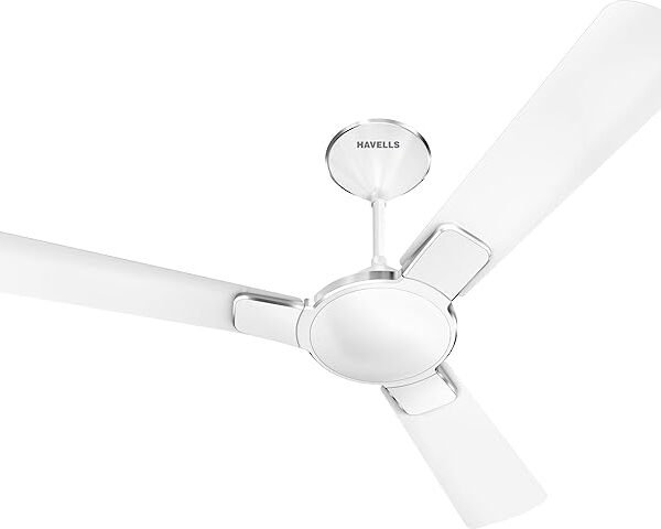 Havells Enticer ES Pearl White Chrome 1050 mm Ceiling Fan, FHCEN1SPWH42