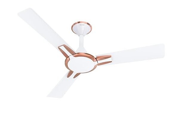 Polycab 1200mm Ceiling Fan Elanza Neo 1 Star Snow (White Rose Gold)