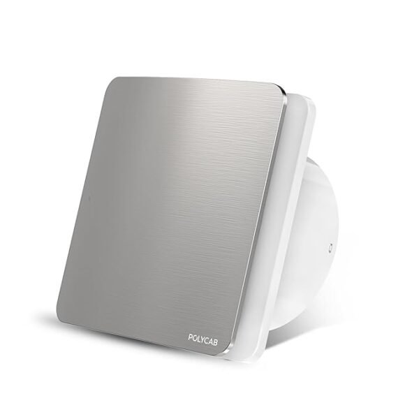 Polycab Freshly Prime 150mm Air Exhaust fan for Kitchen, Bathroom, Noiseless, High Speed, (Steel Finish)