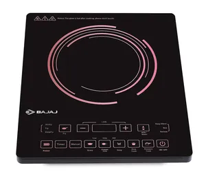 Bajaj Induction Cooker 2000 Watts ICX 200 FP Black | Feather touch operation FULL POLISHED CRYSTAL GLASS VARIABLE TIME/POWER/ TEMP SE