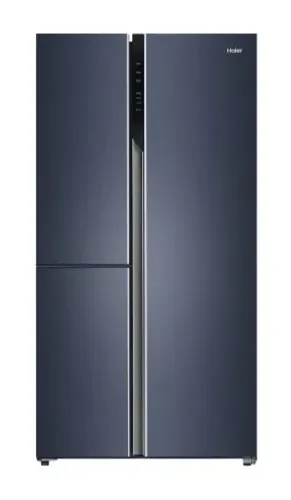 Haier Side By Side Refrigerator 598 Litres Inverter HRT-683GKU1 Graphite Black | WIFI Enabled Smart Sense AI, 83% Fridge Space