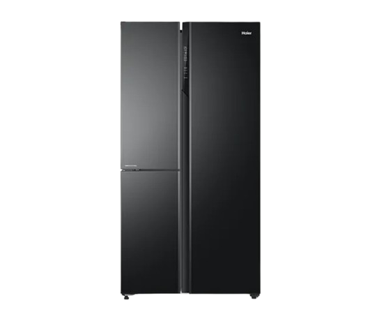 Haier Side By Side Refrigerator 598 Litres Inverter HRT-683GKU1 Graphite Black | WIFI Enabled Smart Sense AI, 83% Fridge Space