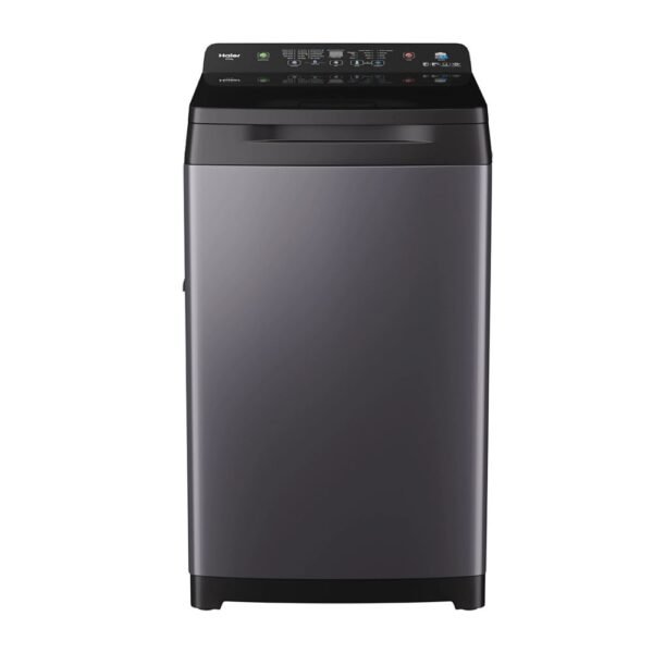 Haier 8 Kg Fully Automatic Top Load Washing Machine HWM80-H688BK – Smart Inverter Motor, 5-Star Energy Rated, Quick Wash and Hygiene Drum Clean Technology- Black