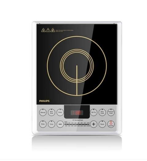 Philips HD 4994, 2000 Watts Induction Cooktop with Push Button (Glass Black)