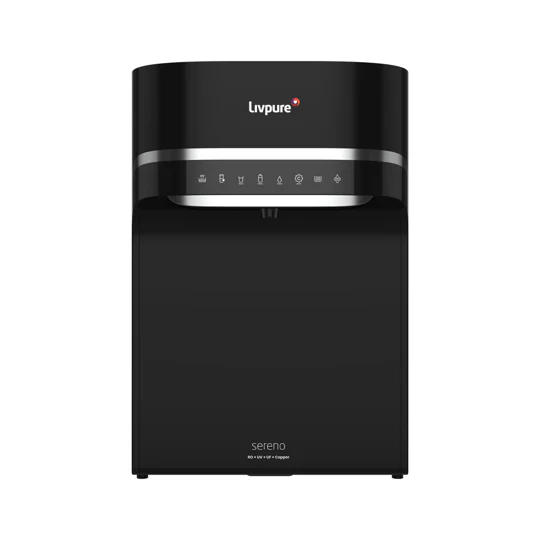 Livpure Sereno-SS Water Purifier, RO+UV+UF+Copper+Mineral, 2.5 Year No Service Cost- Filters Included, 5.5 L Stainless Steel Tank, 8-Stage Purifier