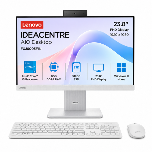 Lenovo IdeaCentre AIO Desktop Intel Core i5, 8GB RAM, 512GB SSD - F0J6005FIN