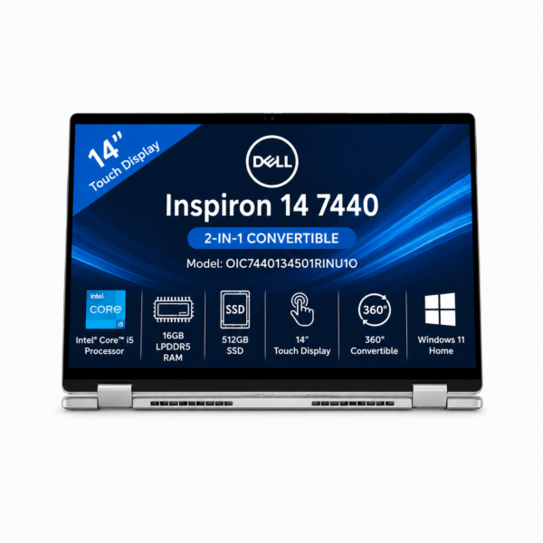 Dell Inspiron 14 7440 2-in-1 Laptop Intel Core i5-13450U, 16GB RAM, 512GB SSD - OIC7440134501RINU1O